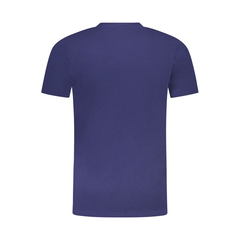 T-shirt homme en coton bleu Cavalli Class