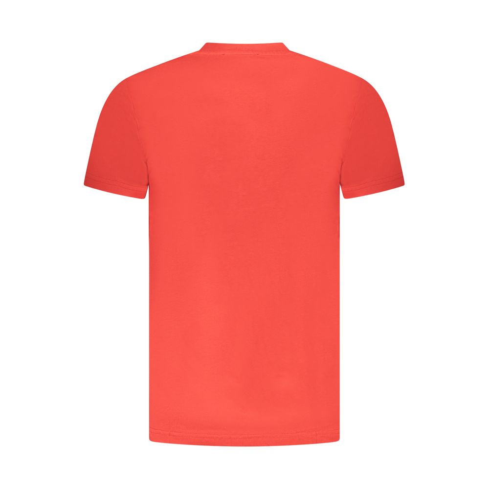 T-shirt homme en coton rouge Cavalli Class