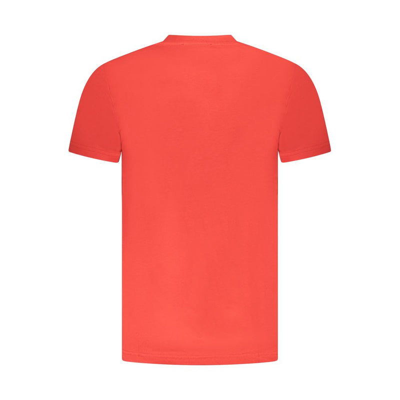 T-shirt homme en coton rouge Cavalli Class