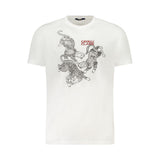 T-shirt homme en coton blanc Cavalli Class