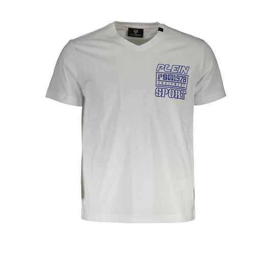 T-shirt homme en coton blanc Plein Sport