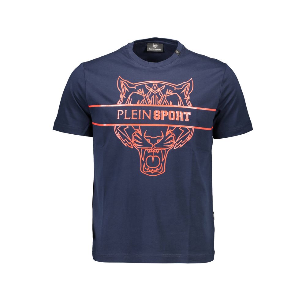 T-shirt homme en coton bleu Plein Sport