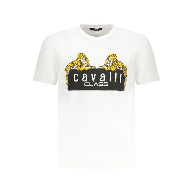 T-shirt en coton blanc Cavalli Class