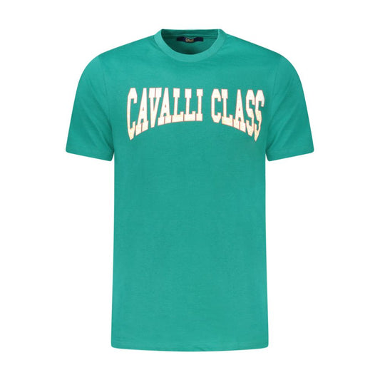 T-shirt en coton vert Cavalli Class