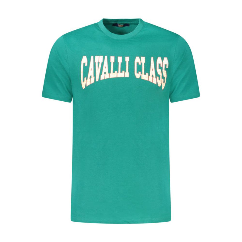 Cavalli Class Groen Katoenen T-Shirt