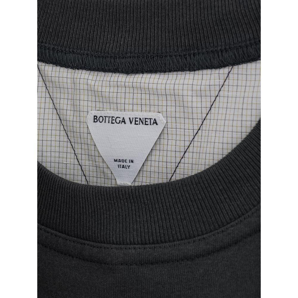 T-shirt en coton gris de Bottega Veneta