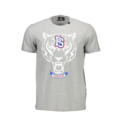 Plein Sport Grijs Katoenen Heren T-Shirt