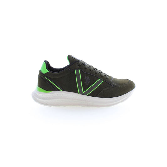 Sneaker homme en polyester vert US POLO ASSN.