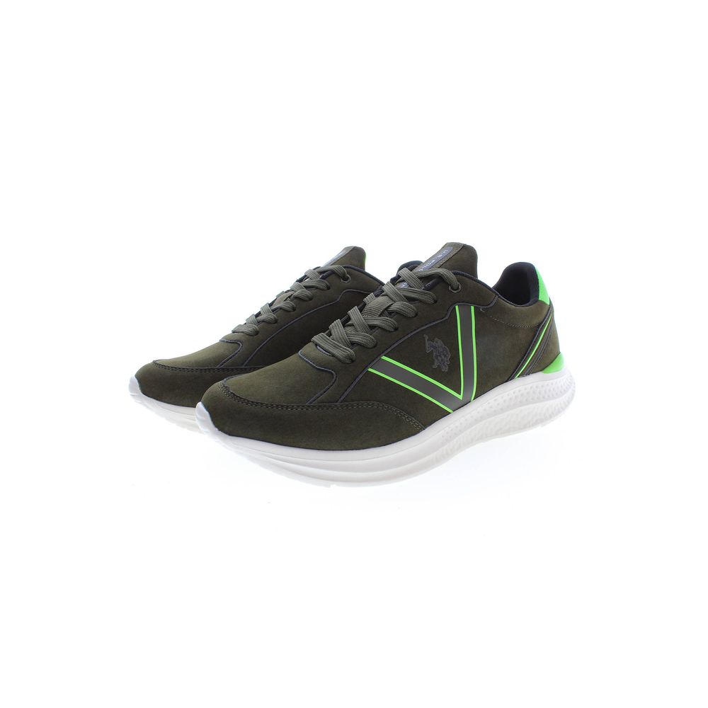 Sneaker homme en polyester vert US POLO ASSN.
