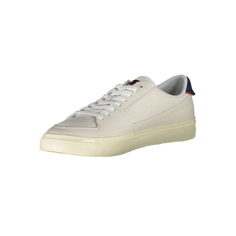 Tommy Hilfiger White Leather Men Sneaker - Élégant et Écologique