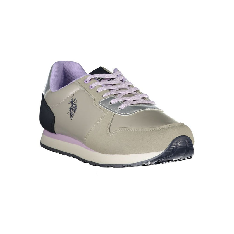 U.S. POLO ASSN. Silver Polyester Women Sneaker - Élégance et Durabilité