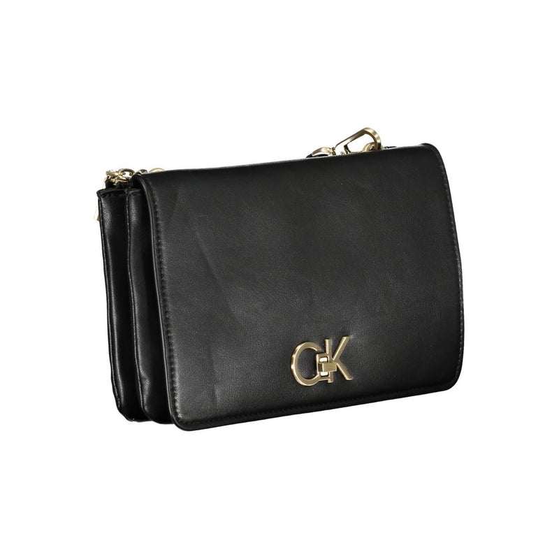 Calvin Klein Black Polyester Handbag - Chic and Practical