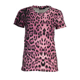 Cavalli Class T-Shirt Femme en Coton Rose - Élégance et Confort