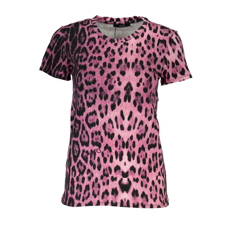 Cavalli Class Pink Cotton Women T-Shirt - Stylish and Comfortable