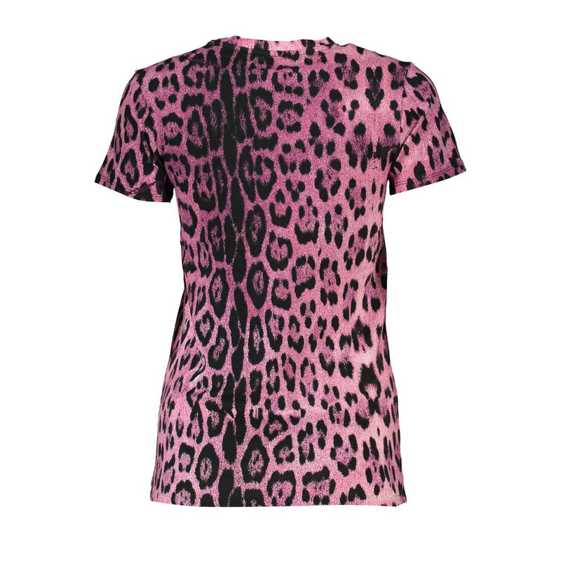 Cavalli Class Pink Cotton Women T-Shirt - Stylish and Comfortable