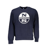 North Sails Blue Cotton Men Sweater - Crew Neck Sweatshirt