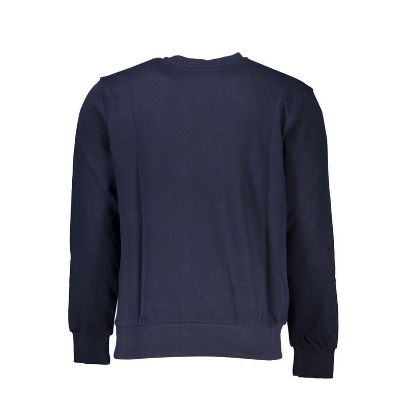 North Sails Blue Cotton Men Sweater - Crew Neck Sweatshirt