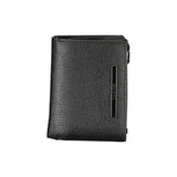 Portefeuille élégant en cuir noir Calvin Klein avec porte-monnaie