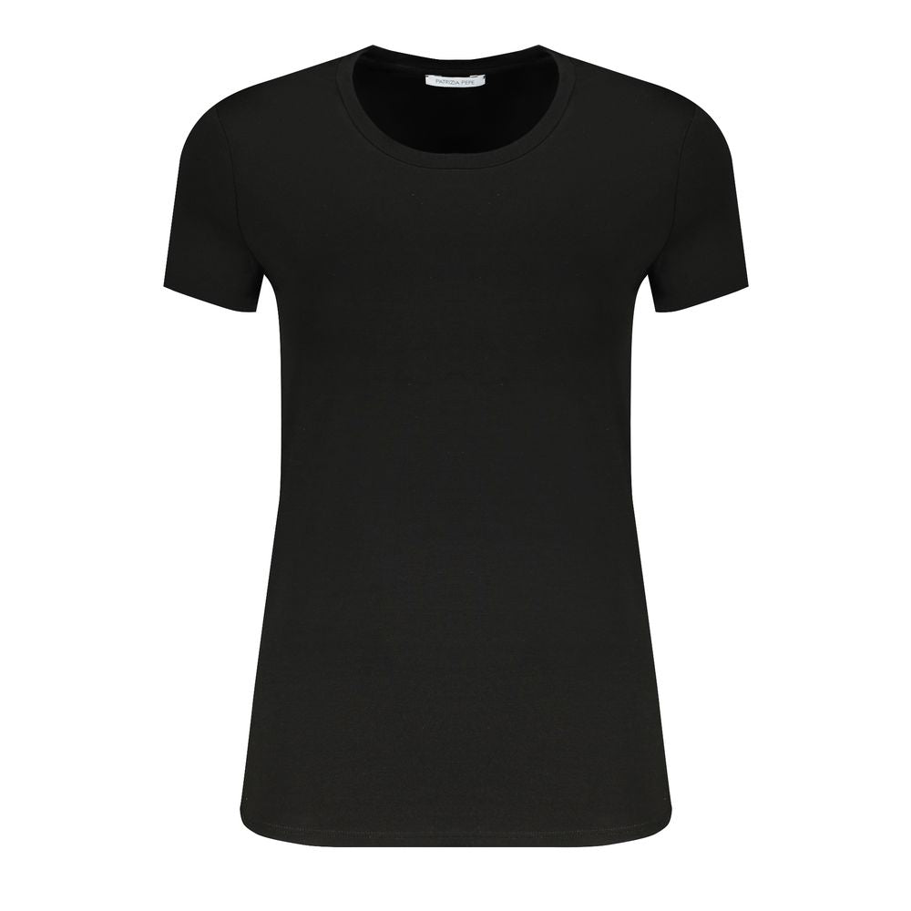 T-Shirt Femme Patrizia Pepe Noir en Coton Biologique