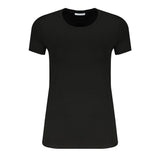T-Shirt Femme Patrizia Pepe Noir en Coton Biologique
