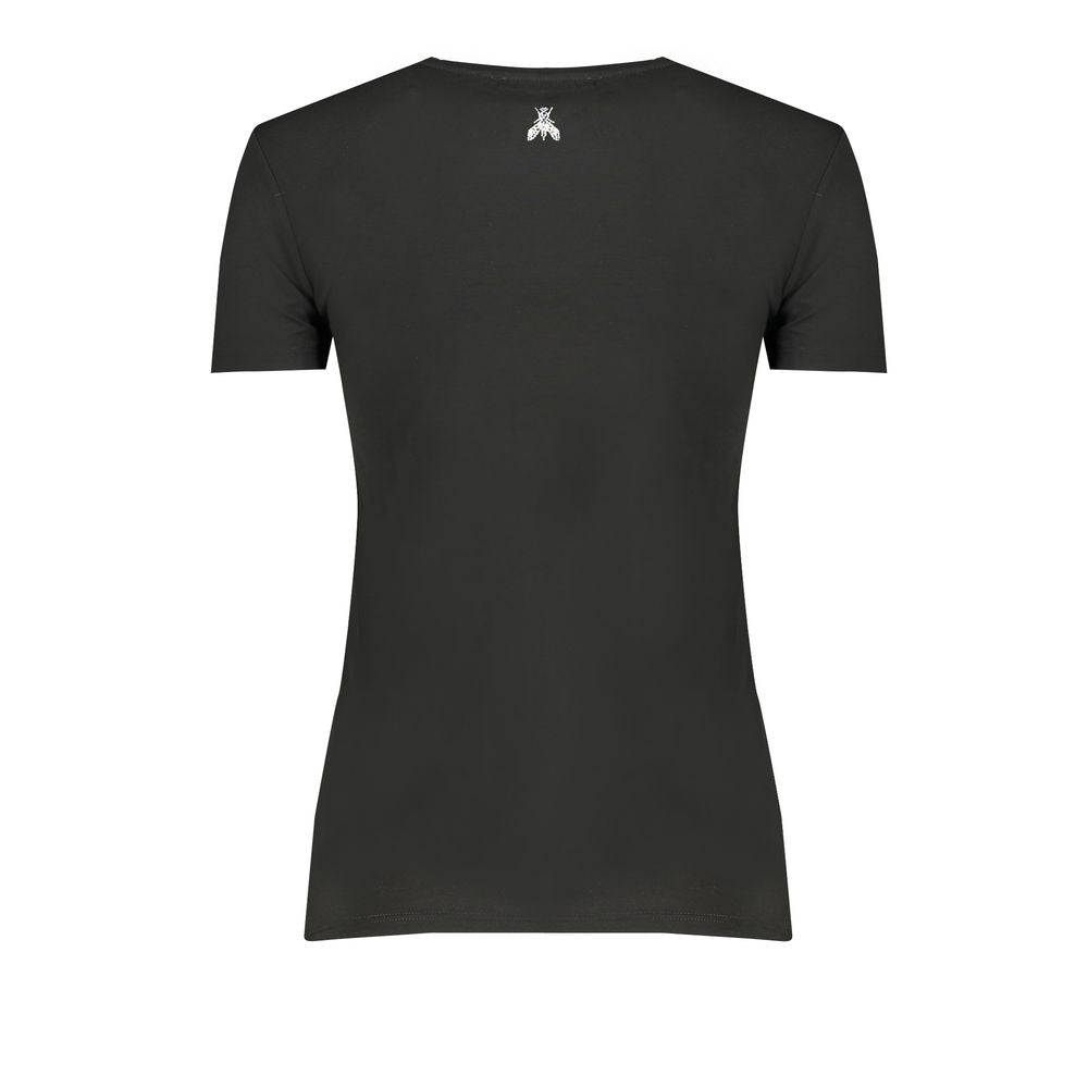 T-Shirt Femme Patrizia Pepe Noir en Coton Biologique