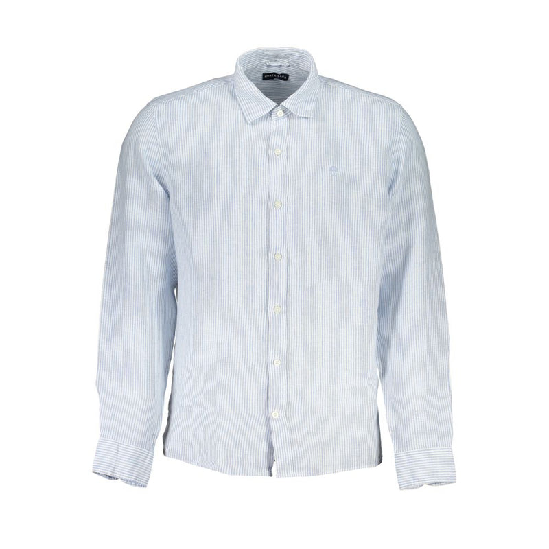 Chemise en lin bleu clair pour homme, North Sails