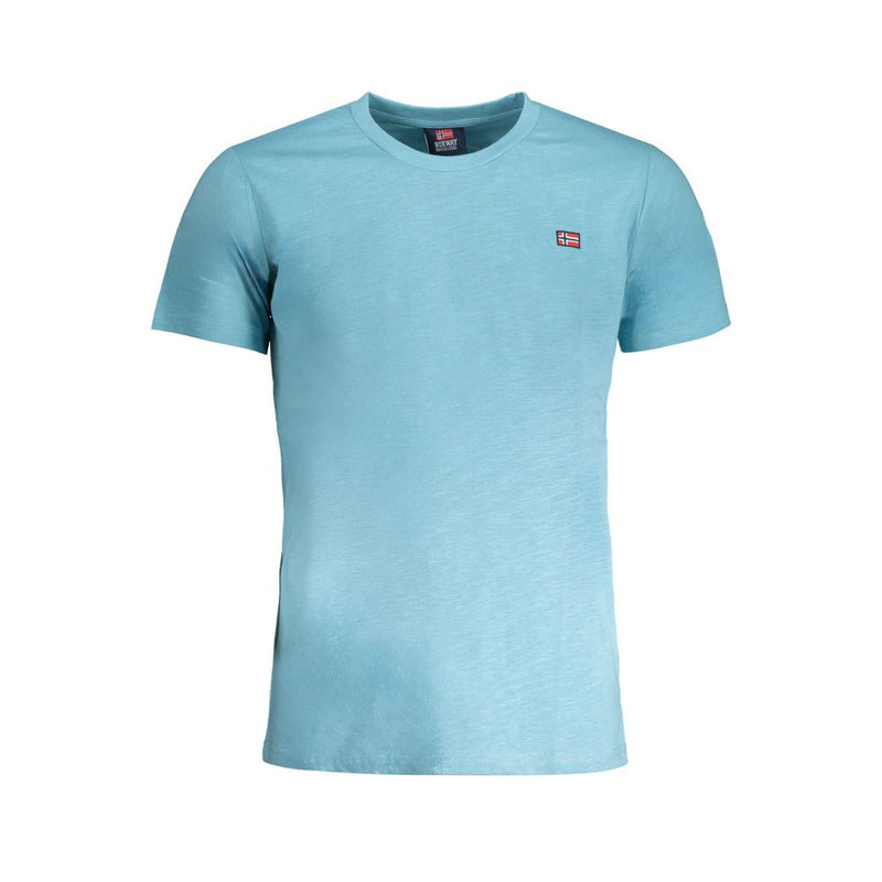 T-shirt homme en coton bleu clair, Norvège 1963