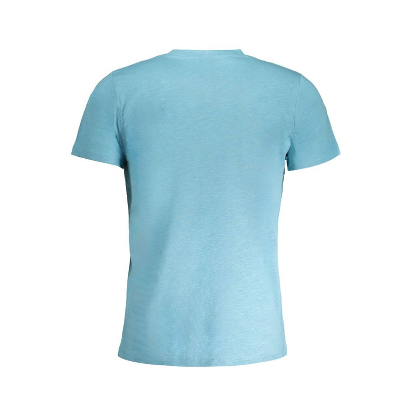 T-shirt homme en coton bleu clair, Norvège 1963