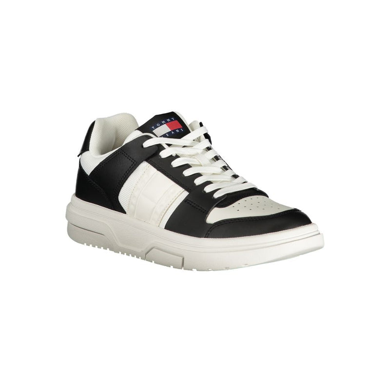 Tommy Hilfiger Black Leather Women Sneaker - Élégance et Confort