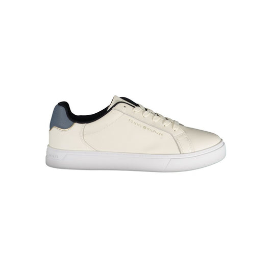 Tommy Hilfiger Beige Leather Women Sneaker - Élégance et Confort