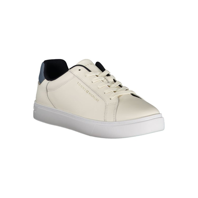 Tommy Hilfiger Beige Leather Women Sneaker - Élégance et Confort