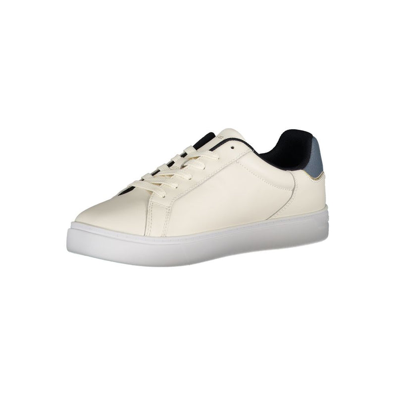 Tommy Hilfiger Beige Leather Women Sneaker - Élégance et Confort