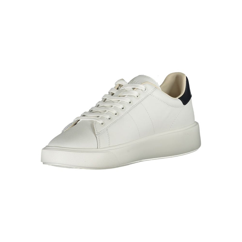 Blauer White Polyethylene Men Sneaker with Blue Accents