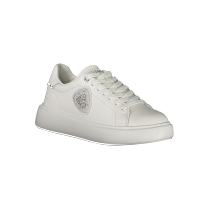 Blauer White Leather Women Sneaker