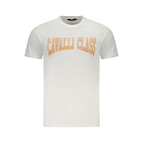 T-shirt homme en coton blanc Cavalli Class