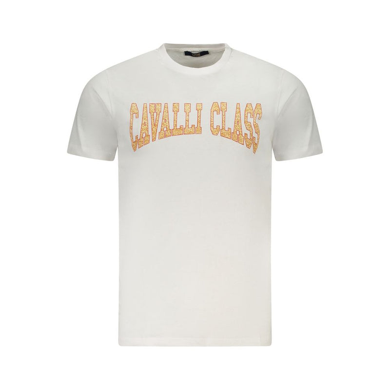 T-shirt homme en coton blanc Cavalli Class