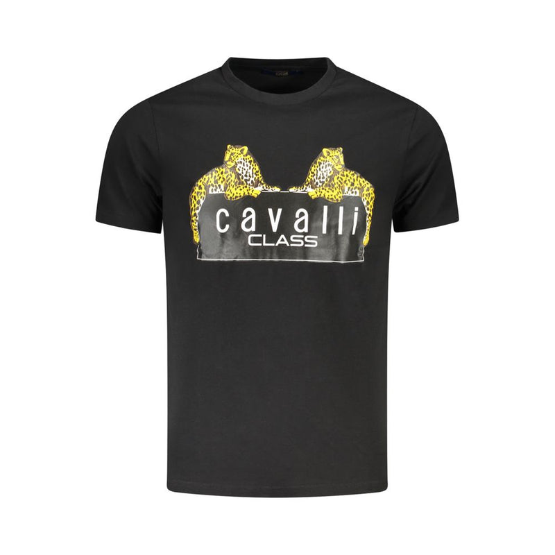 T-shirt en coton noir Cavalli Class