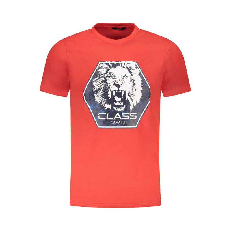 Cavalli Class Rood Katoenen Heren T-Shirt
