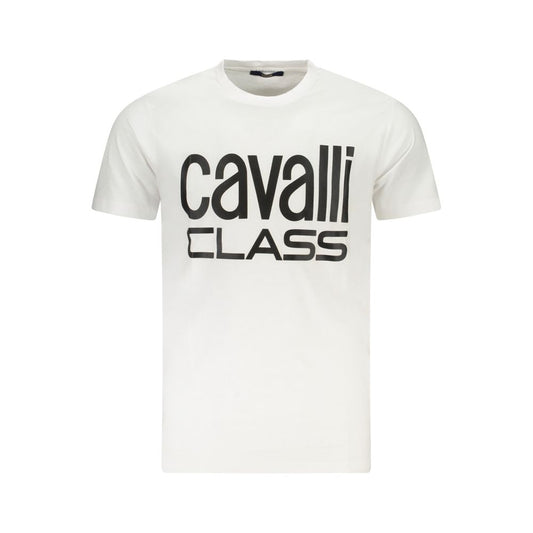 T-shirt en coton blanc Cavalli Class