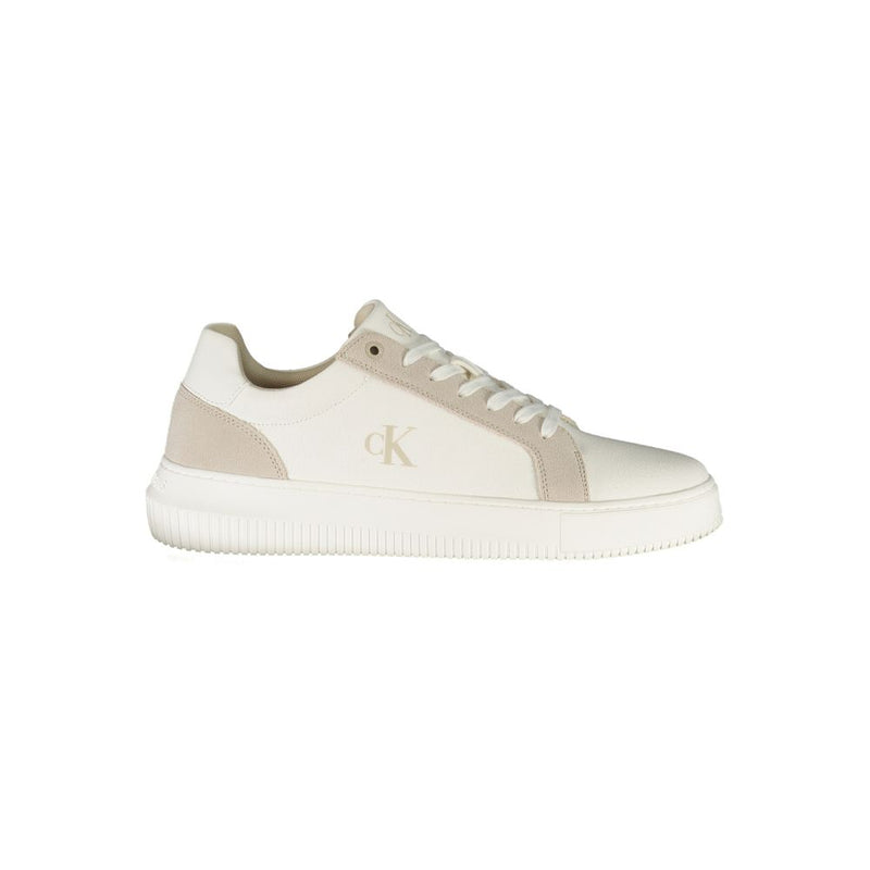 Calvin Klein White Leather Men Sneaker - Eco-Friendly Style