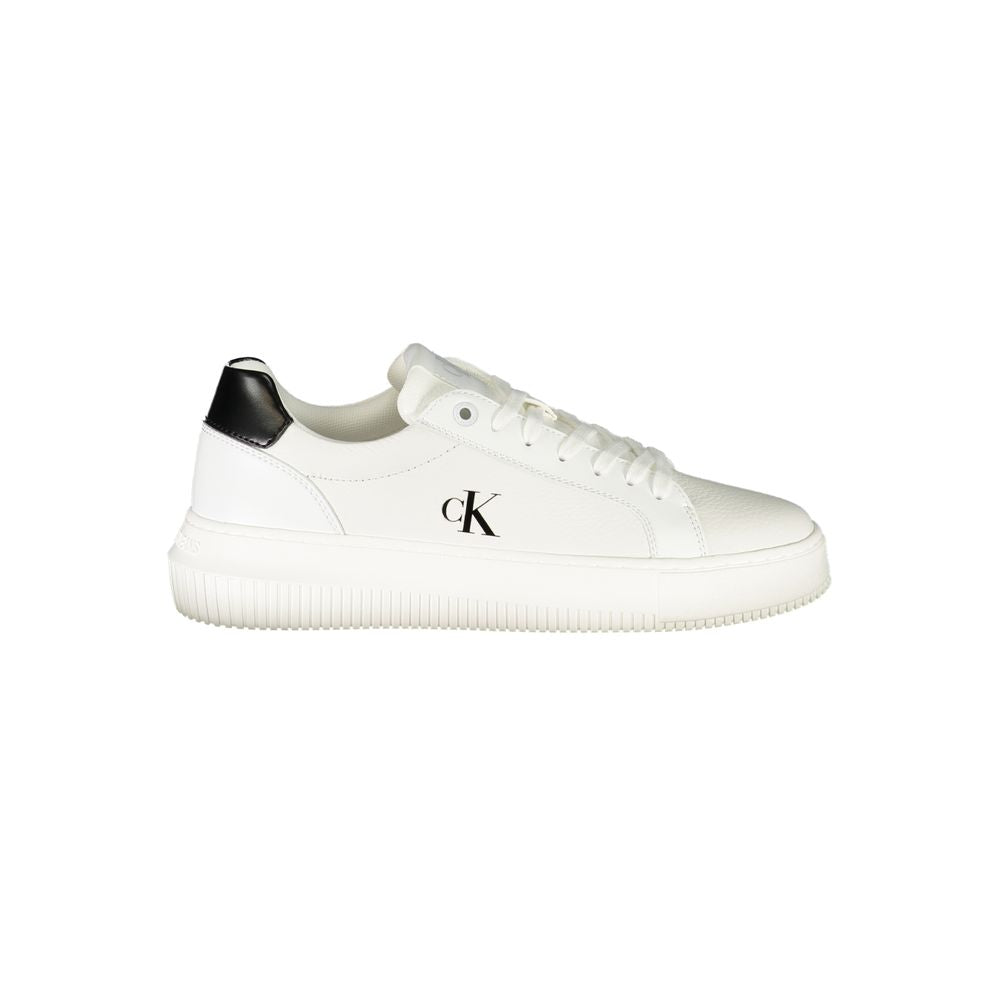 Calvin Klein White Leather Women Sneaker - Chic & Comfortable