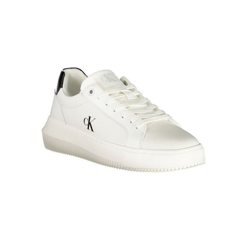 Calvin Klein White Leather Women Sneaker - Chic & Comfortable