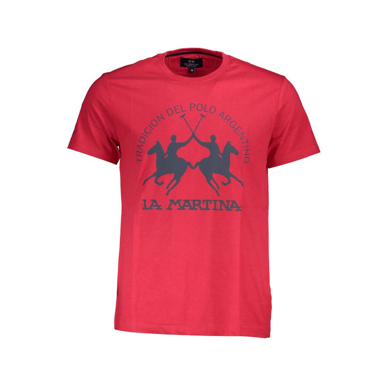 La Martina T-shirt voor heren in rood katoen