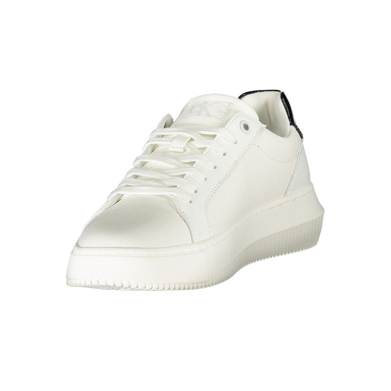 Calvin Klein White Leather Women Sneaker - Chic & Comfortable