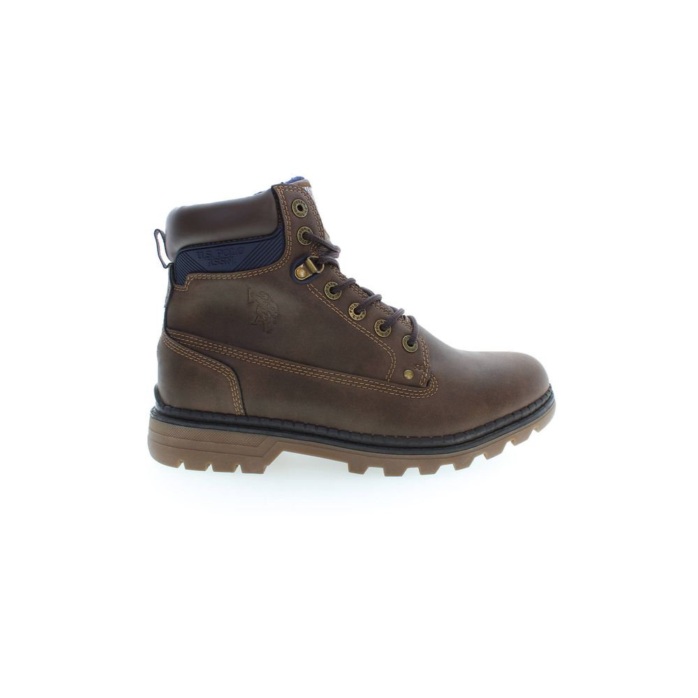U.S. POLO ASSN. Brown Polyester High Boots for Men