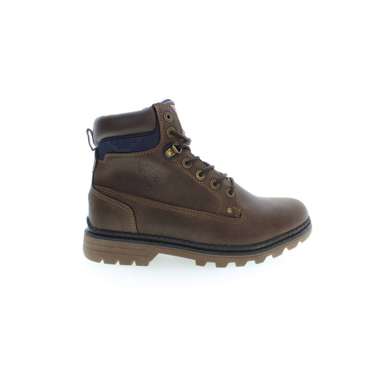 U.S. POLO ASSN. Bottes Hautes en Polyester Marron pour Hommes
