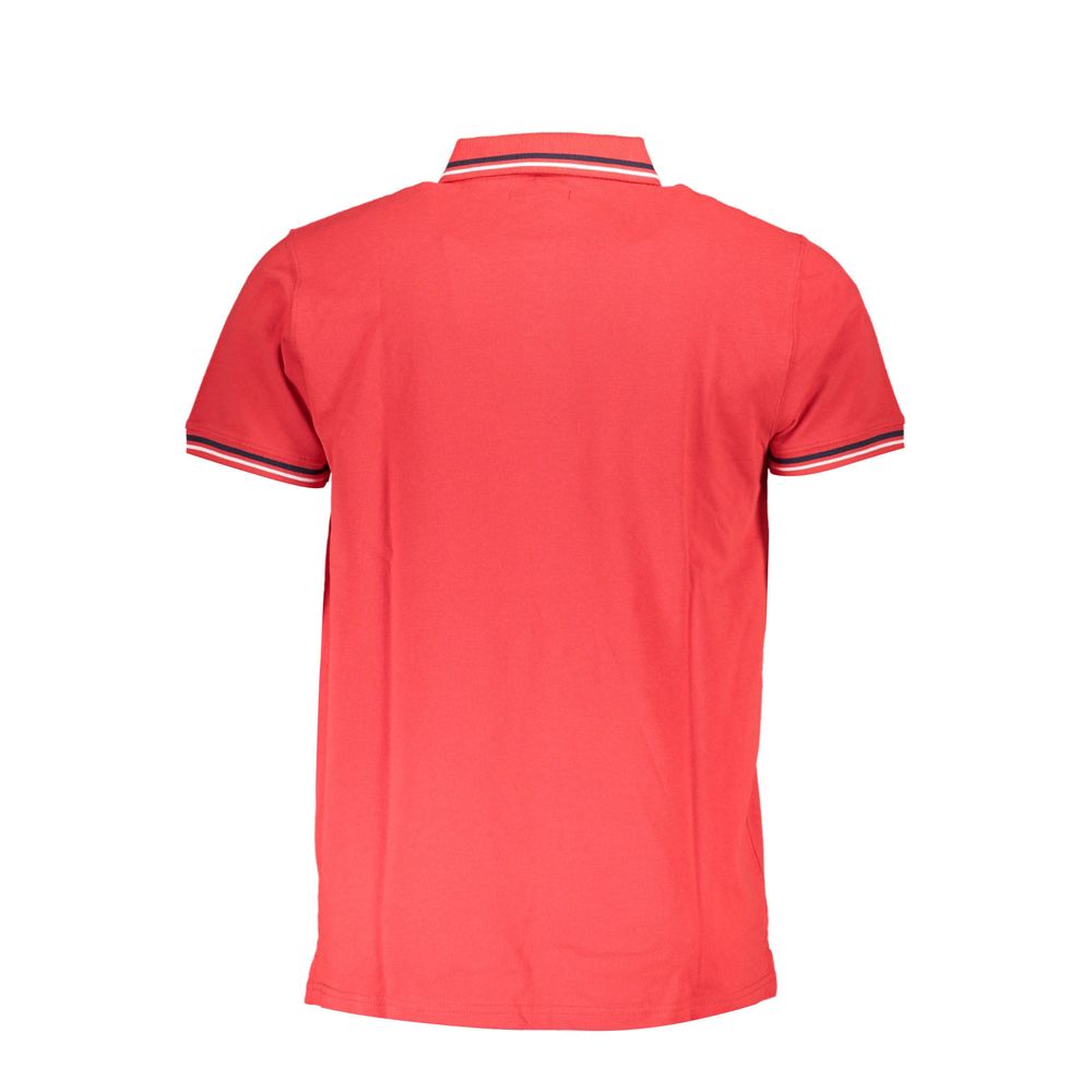 Polo homme en coton rouge Cavalli Class