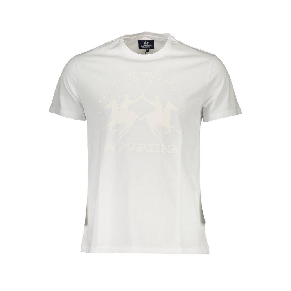 T-shirt homme en coton blanc La Martina
