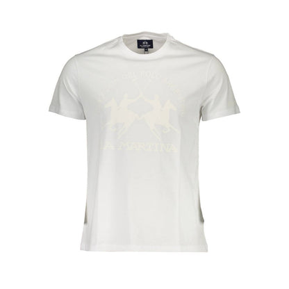 T-shirt homme en coton blanc La Martina