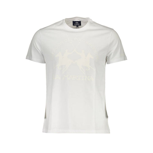 T-shirt homme en coton blanc La Martina